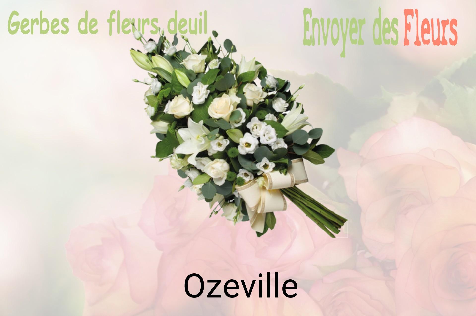 Gerbe de fleurs de deuil livrée à Ozeville